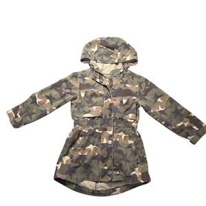 C&C California Camo Anorak Jacket Hooded Drawstring Waist Size 3T